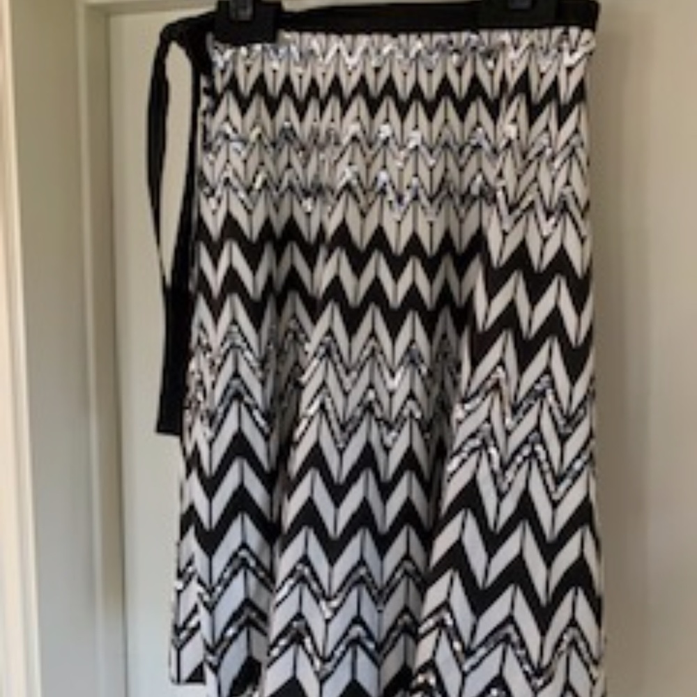 Black & White Sequined Skirt